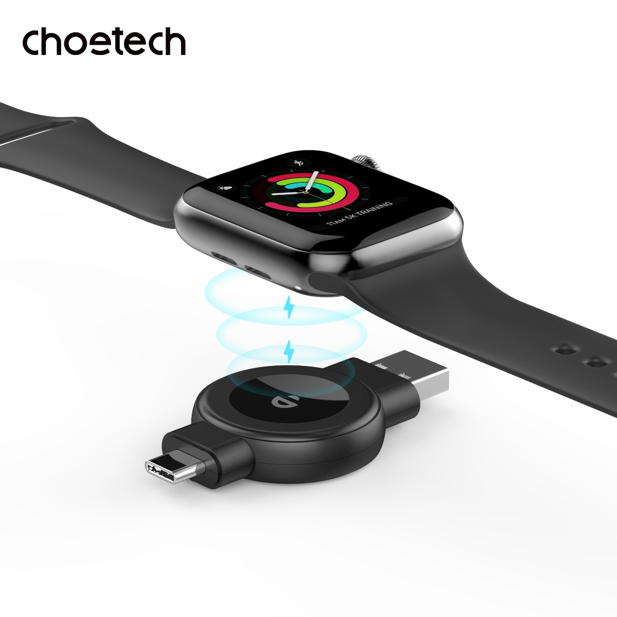 CHOETECH T606-F USB-A +USB-C Magnetic Charger for Samsung & Apple Watch โ image 2