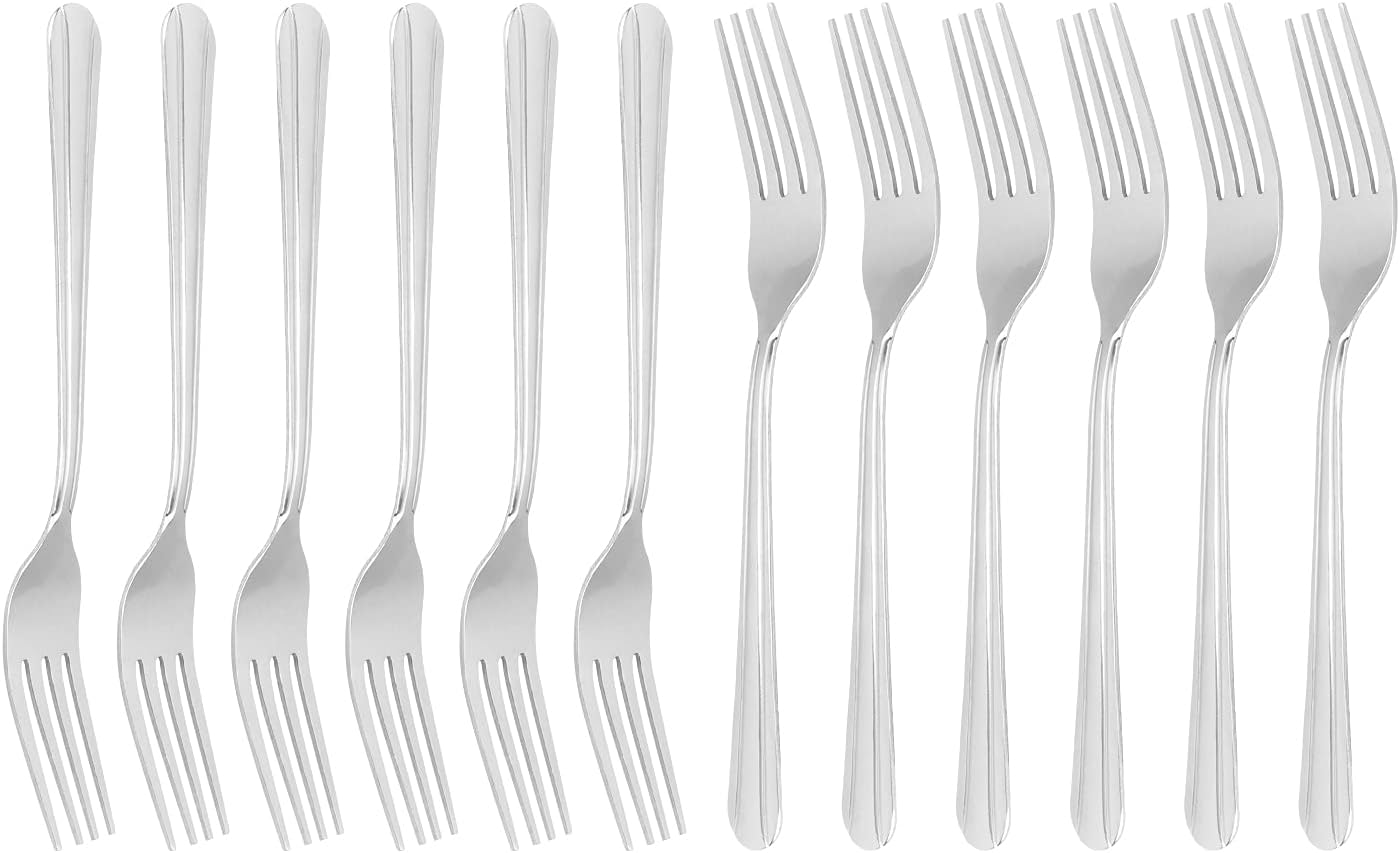 Heavy Weight Dinner Fork Set, 18-0 Stainless Steel 12-Piece, 7 Inches Table Forks