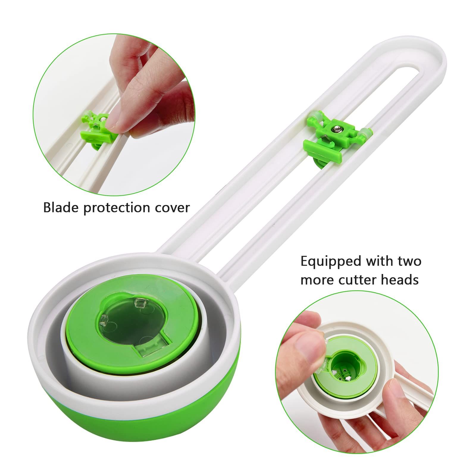 Circle Cutter, Circular Paper Cutter Circle Paper Trimmer Rotary Cutter Craft Supplies, Round Cutting Knife Cards Cutters ( Green ) โ image 3