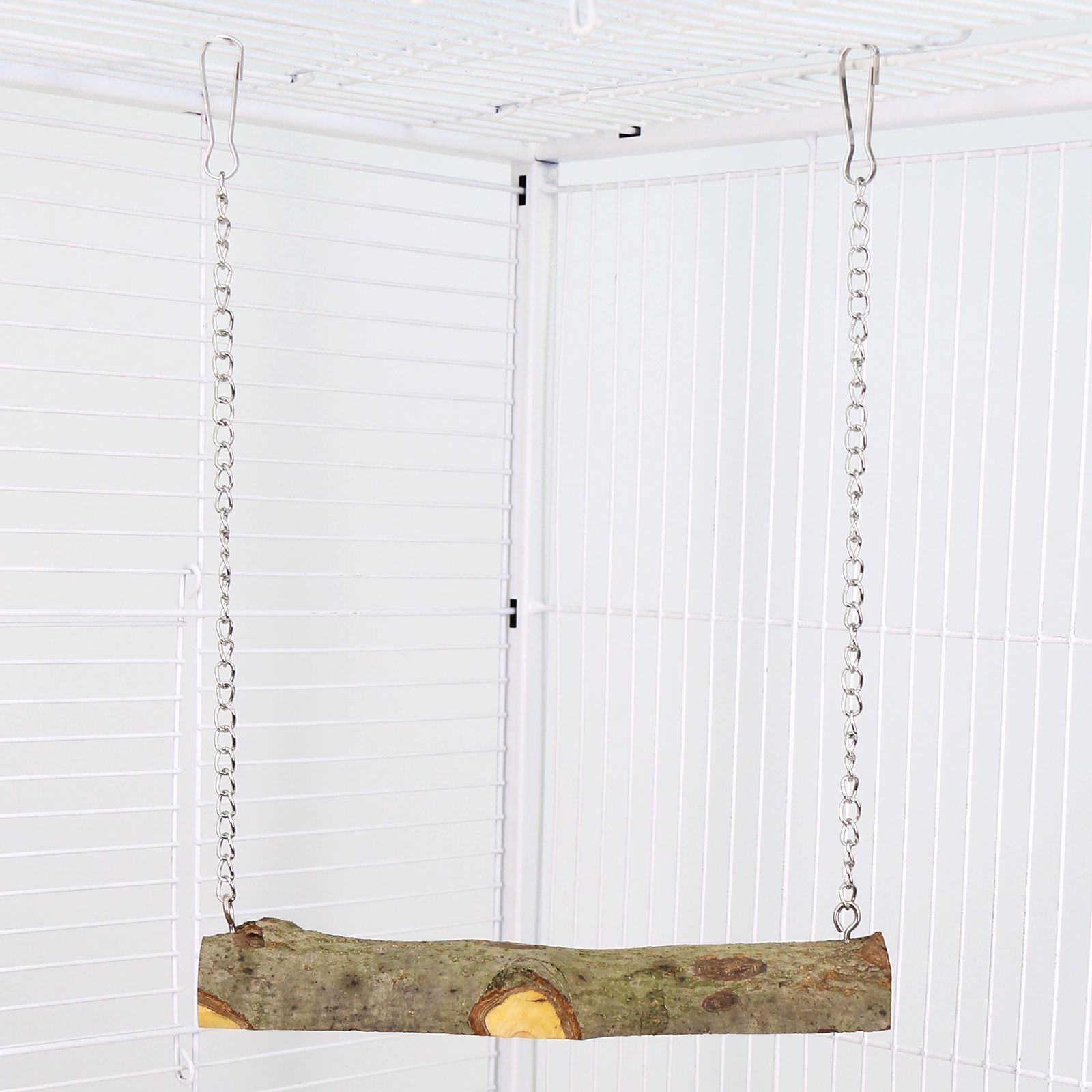 Pet bird swing, parrot cage toy, long tailed parrot, natural wooden swing toy, cockatoo, love bird, canary, small macaw — image 3