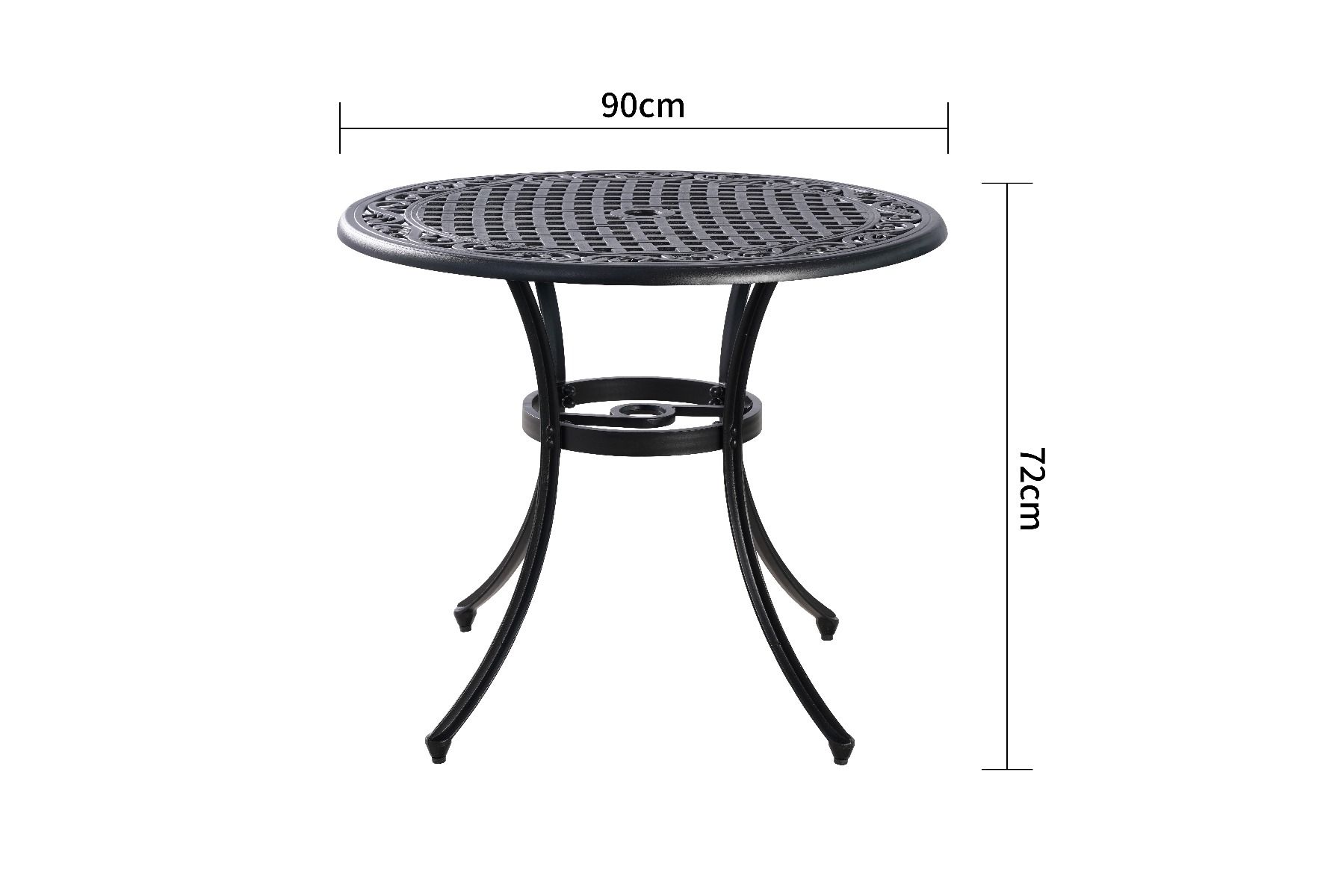 Marco Aluminium 90cm table โ image 2