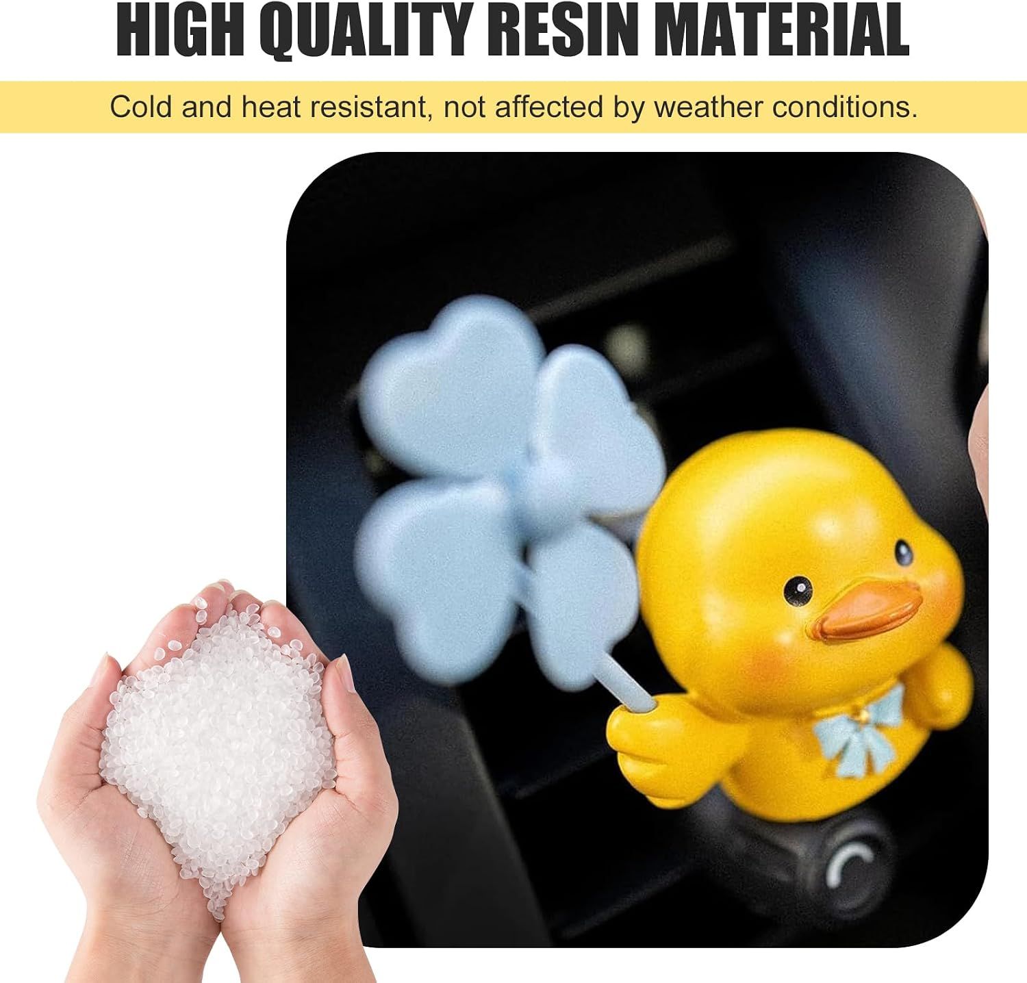 Car Air Vent Clip, 3D Stereo Cartoon Duck Decoration with Rotating Windmill, Cute Creative Dashboard Fan Outlet Trim with Adjustable Back Clip, Universal โ image 6