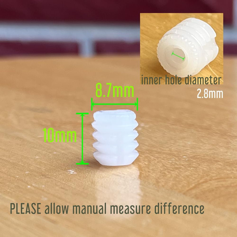 100 Pieces 8.75 x 10 mm Plastic Hinge Dowel Inserts Replacement Anchors for Kitchen Cabinet Bathroom Locker Cupboard Doors โ image 4