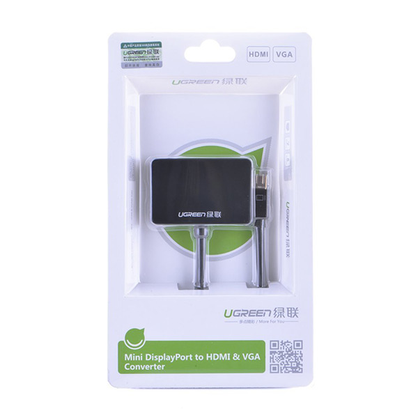 UGreen 4K Mini DisplayPort to HDMI / VGA Adapter - Black (10439) — image 4