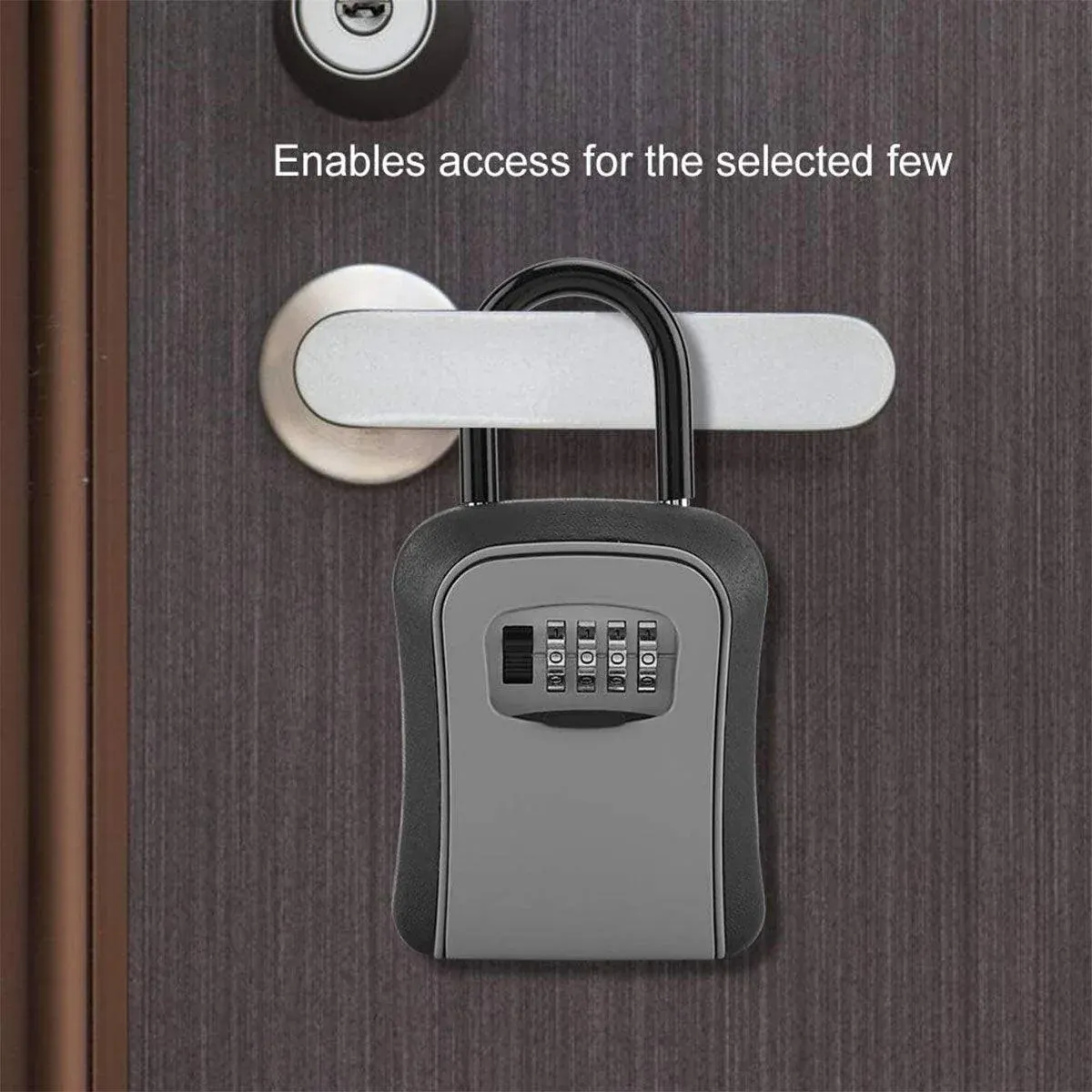 Combination Lock with Hook Heavy Duty Secure Lock for Storage Cabinets and Doors - Black — image 5