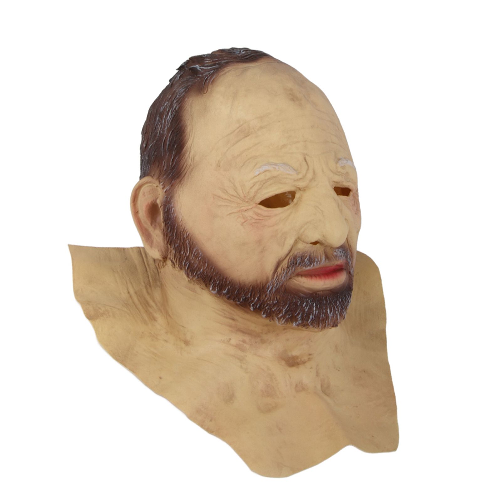 Halloween Latex Old Man Face Cover Halloween Fancy Dress Head for Masquerade Realistic Headgear — image 2
