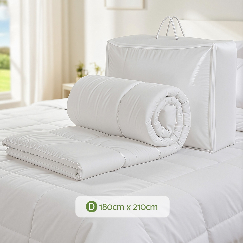 Giselle Bedding 200GSM Bamboo Quilt Summer Quilts All Season Doona Duvet Lightweight Double โ image 3