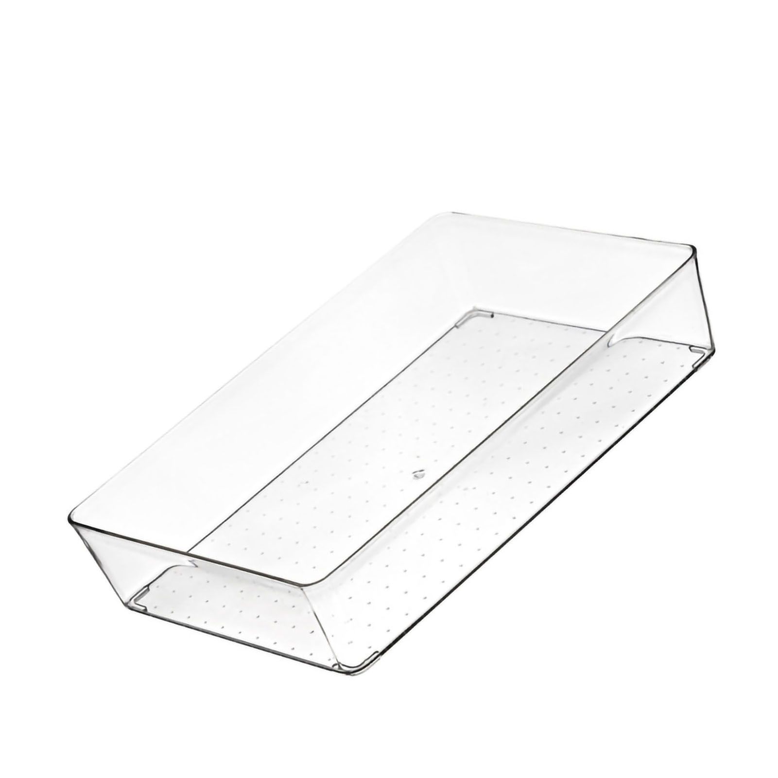 Drawer Storage Trays Durable Transparent Plastic Drawer Storage Divid Box for Kitchen Large Square Box — image 2