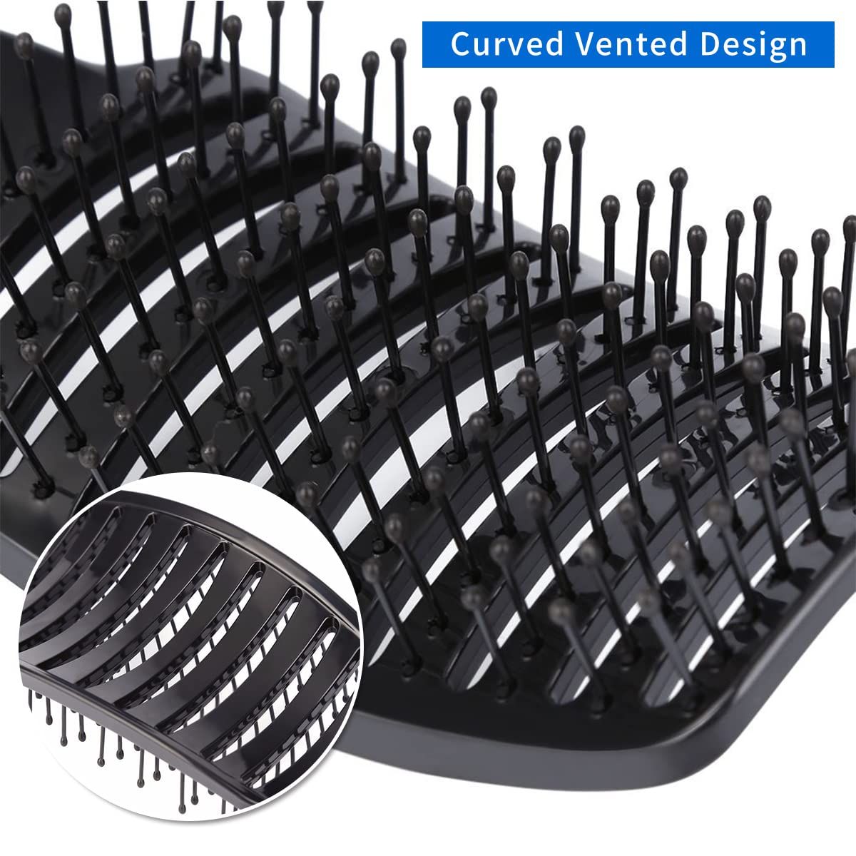 Vent Brush,Flex Vented Detangling Styling Hair Brush for Long Thick Curly Hair, Massage Brush for Women, Pink — image 2