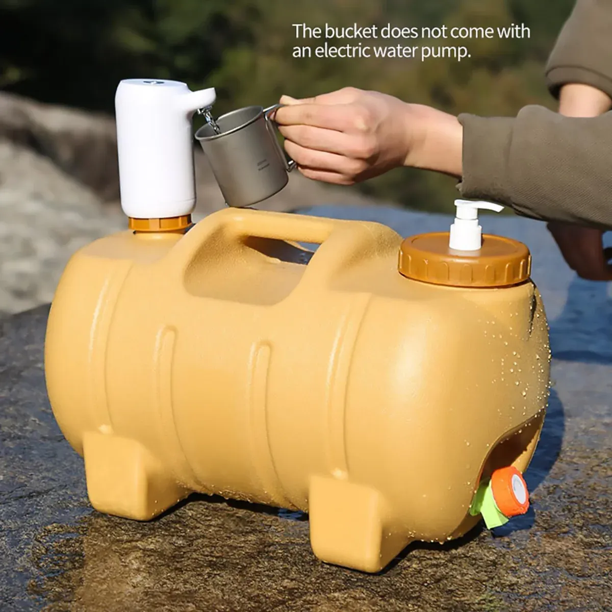 Portable Outdoor Camping Water Storage Tank With Faucet For Car Hiking Travel — image 4