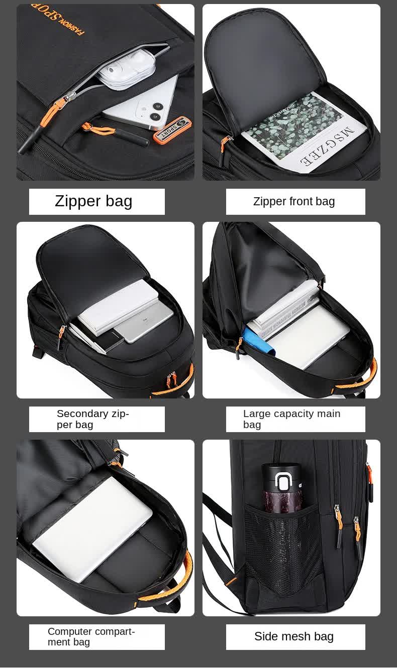 Black And Green Large Capacity Business Backpack for Men and Women - Waterproof Laptop School Bag with Breathable Design — image 6