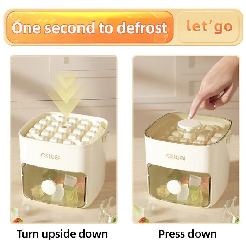 Portable Ice Compartment Cube Mold Plastic Ice Making Box and Ice Cube Holder โ image 4