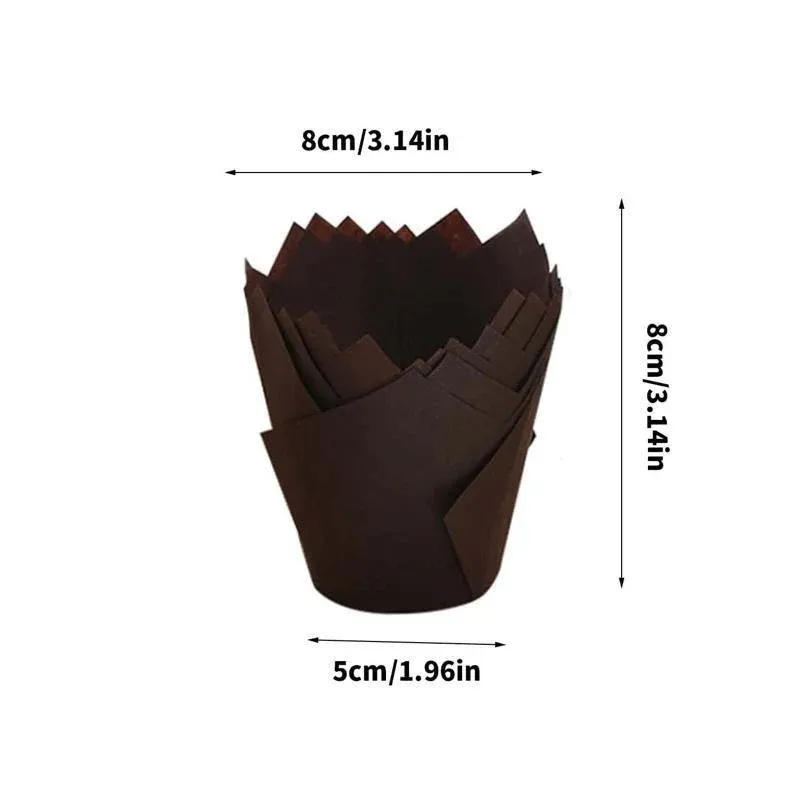 1000PCS Grease-proof Cupcake Liners Muffin Cup Cake Paper Cup Large - Cowhide — image 4