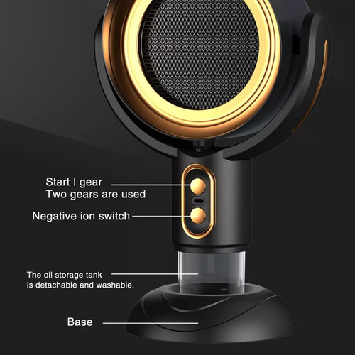 Portable Smoke Away Purifier Fan Smoke Fan for Indoor Cook Smoking with Filter GOLD โ image 3