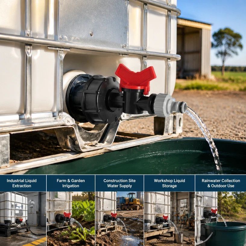S60*6 Simple Style Hose Connector For IBC Water Storage Tank — image 2