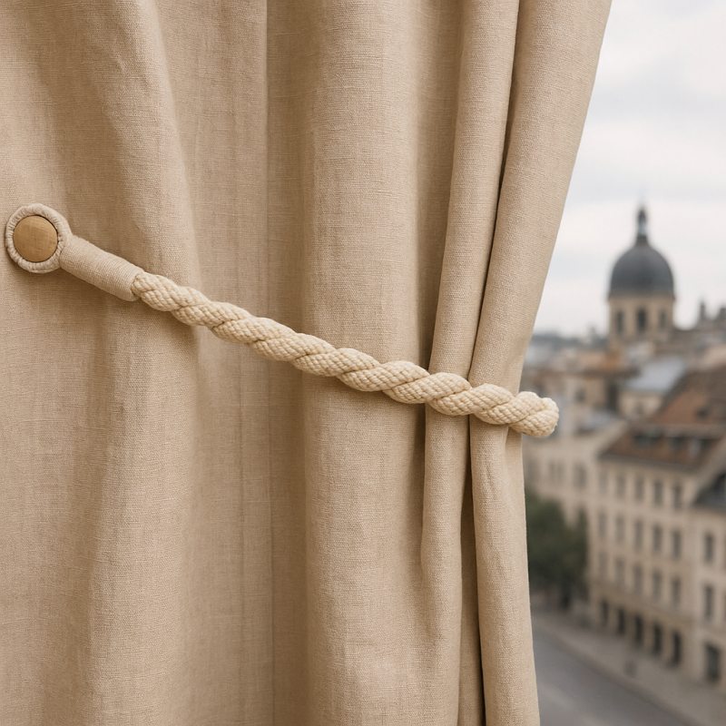 Magnetic weaved rope tieback Natural — image 3