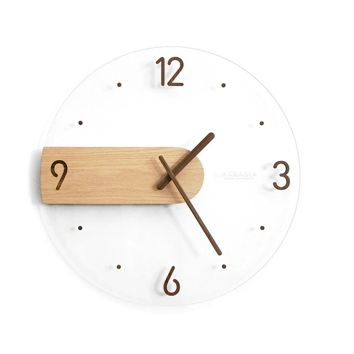 Modern Solid Wood Wall Clock Decorative Home Clock for Living Room Bedroom — image 2