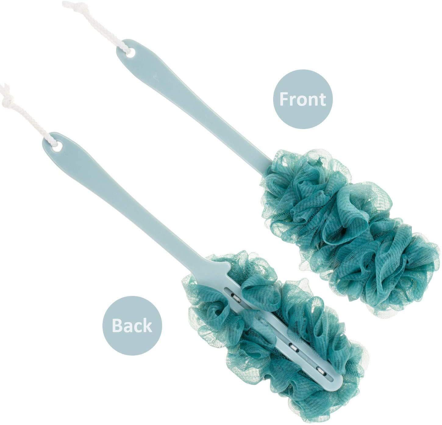 Back Scrubber for Shower, Loofah Long Handle Bath Body Brush, Soft Nylon Mesh Sponge for Shower, Loofah On a Stick (3Pack) — image 5