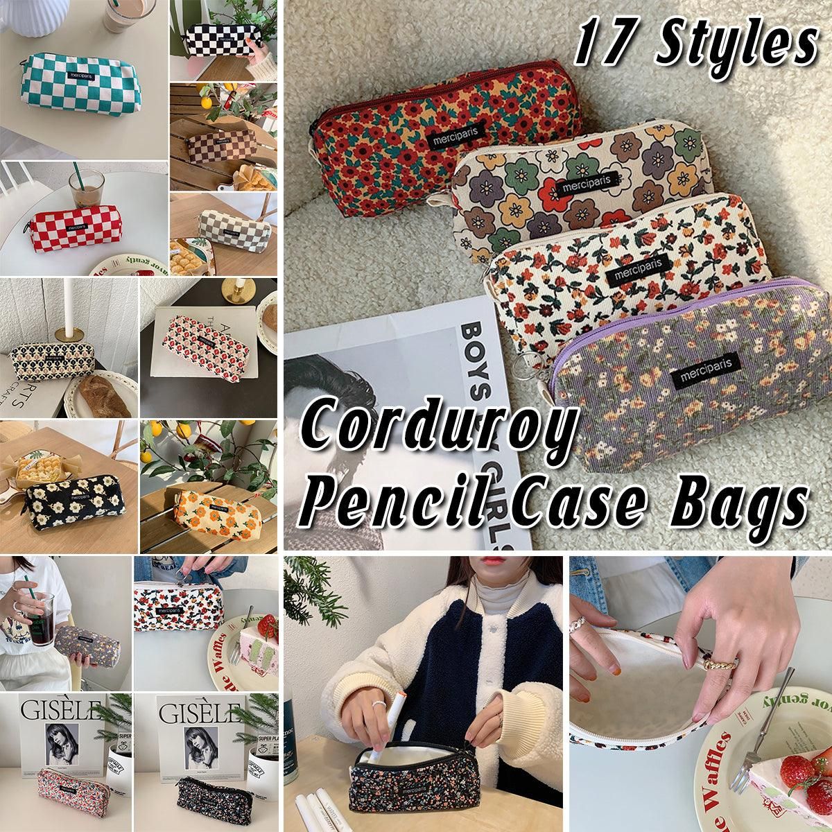 Large Capacity Pencil Case Organiser Bag Stationery Holder School Travel Pouch - Cartoon Flowers โ image 2