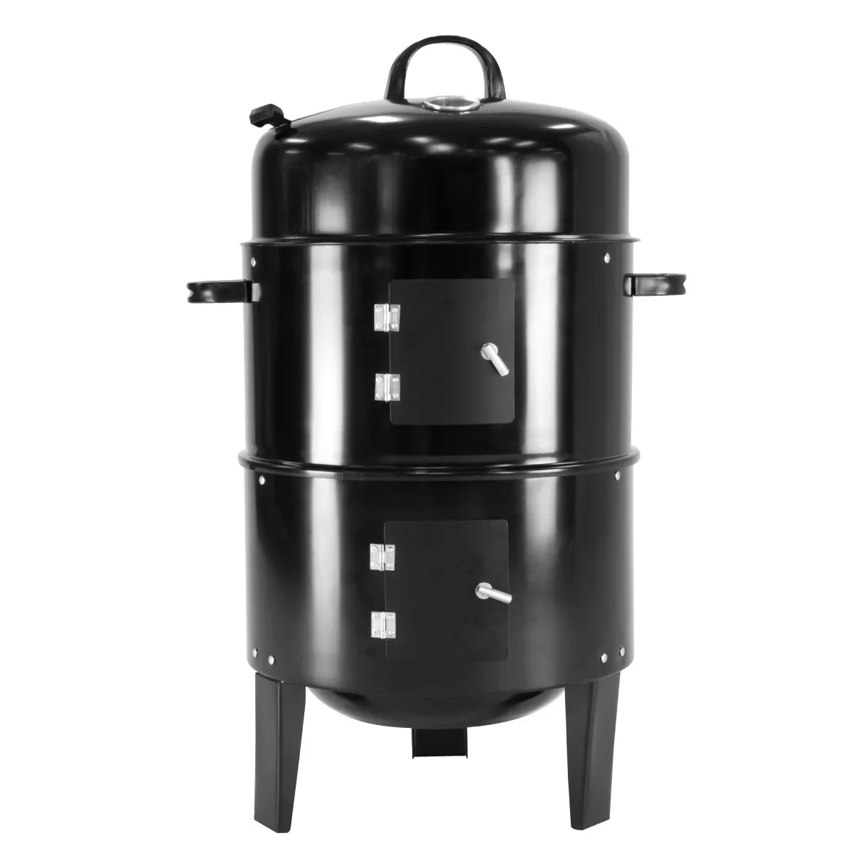 Wallaroo 3-in-1 Charcoal BBQ Smoker Portable Outdoor Barbecue Grill Meat Cooker & Roaster for Backyard Camping