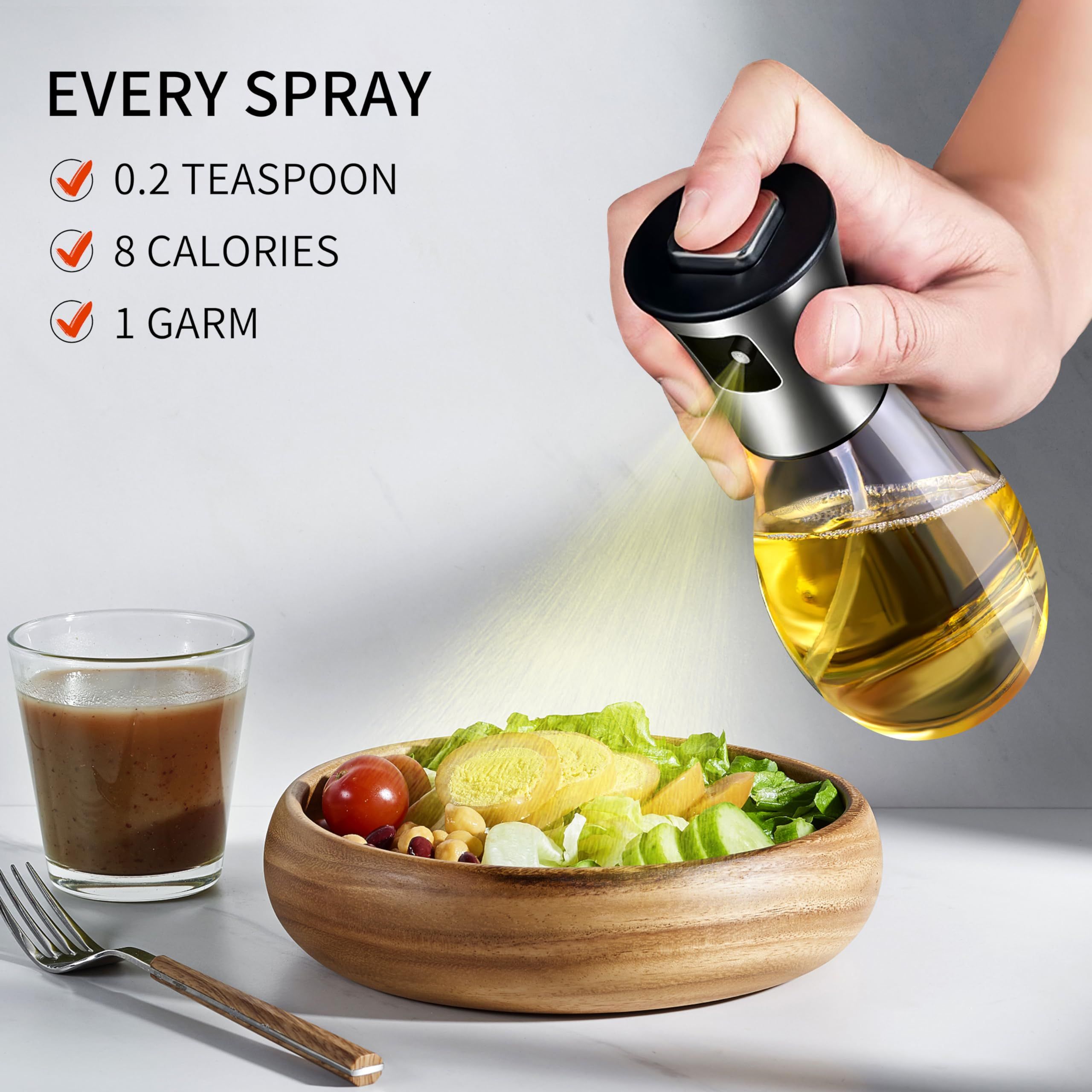 Oil Sprayer for Cooking, Olive Oil Spray Bottle, 200ml Olive Oil Sprayer Mister for Salad Making, Frying, BBQ, Air Fryers โ image 2