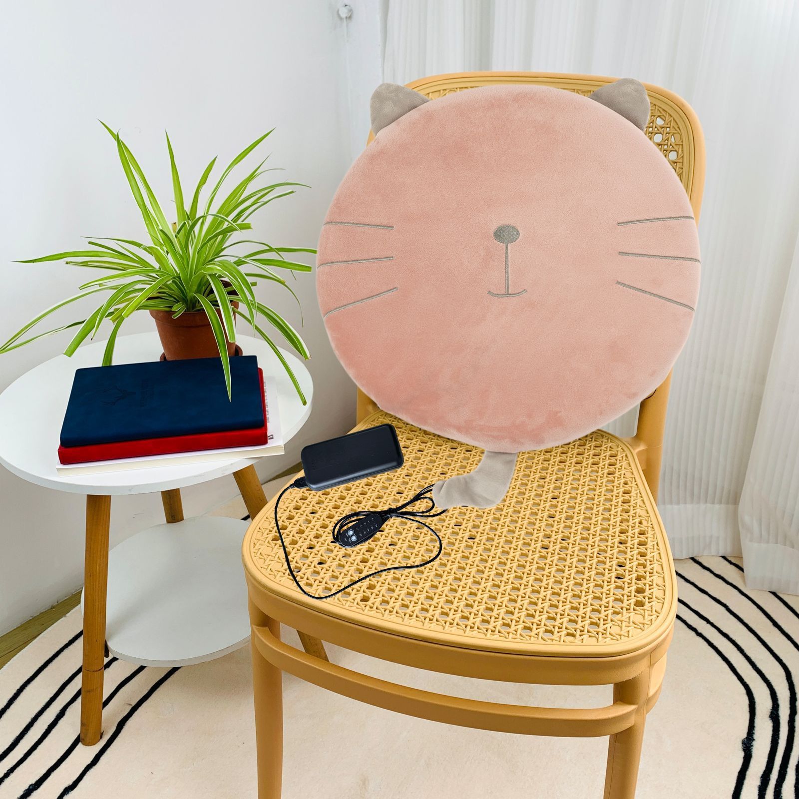 New Winter USB Heated Seat Cushion, Round Cartoon Design for Office and Home, Portable Warmth with Adjustable Temperature β image 2