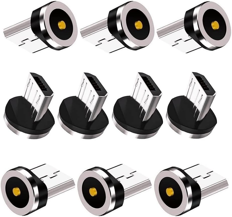 Magnetic Charging Series (Micro Tips) 10pcs,Just Micro USB Tips Without USB Cable Cords,Compatible for MicroAndriod SmartSeries