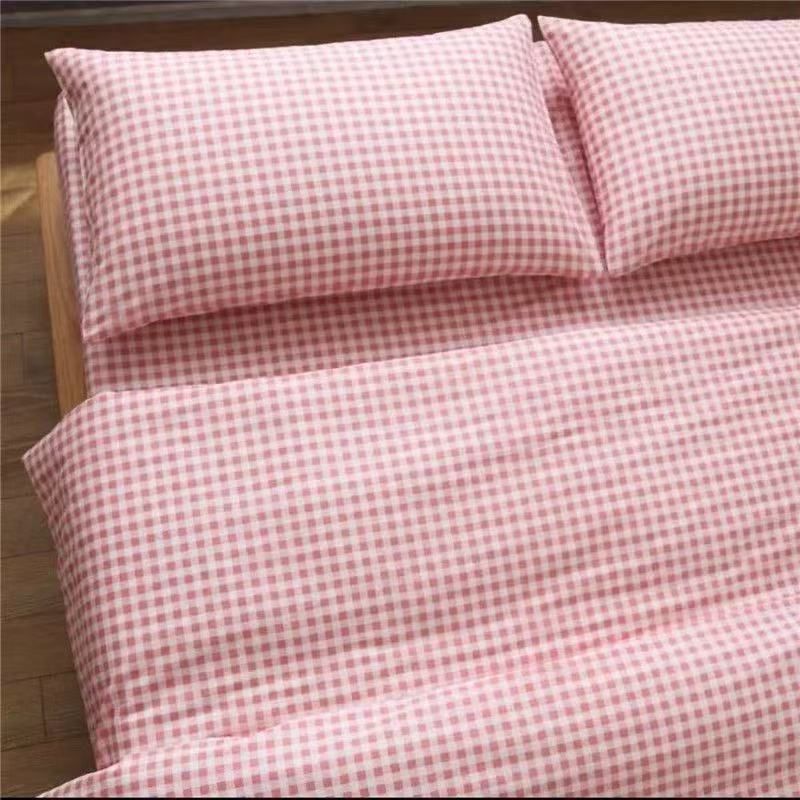Duo Quilt Cover Geometric Pattern Twill Pink lattice 2.0 × 2.2 m sheets