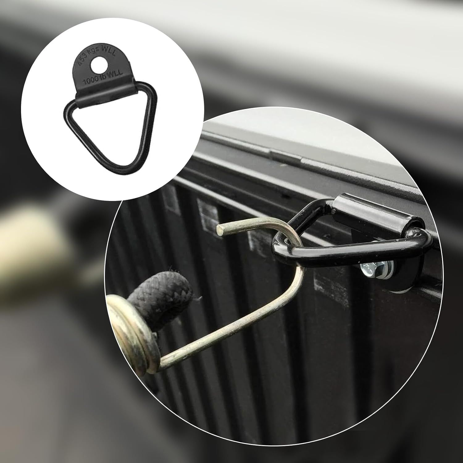 4 PCS Cargo Tie Down Anchors, Heavy Duty V-Shaped Trunk Hook, Multi-Function Anti-Rust Secure Anchor, Universal Embedded Installation Accessory for Off-Roads โ image 5