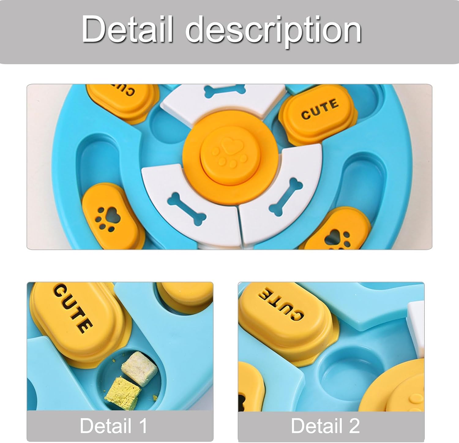 Dog Toys - Educational Toys - Treat Dispenser - Blue - 1pc — image 2