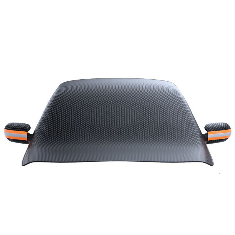Car Windshield Cover for Ice and Snow, Automotive Windshield Snow, Ice, UV, Frost Removal Wiper & Mirror Protector with (Orange Strip)
