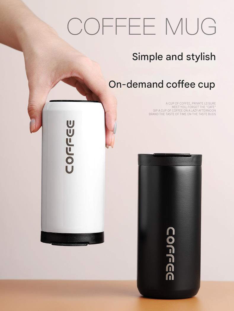 Black Stainless Steel Coffee Mug 500ml Vacuum Insulated Travel Cup 8 Hours Heat Retention Leak-Proof Lid 304 Food-Grade Steel Portable Office Car Tumbler โ image 2