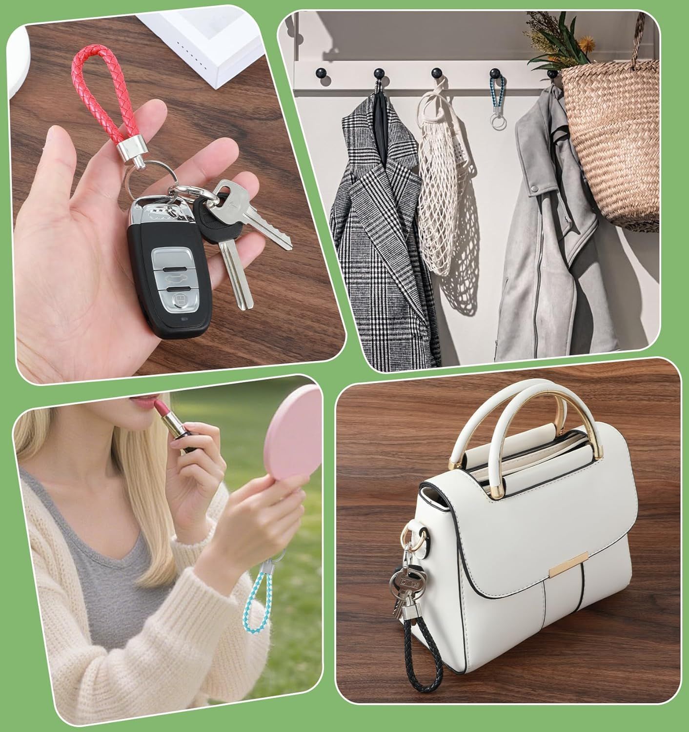 9 Pcs Braided Keychain, Small Key Chain Handwoven for Car Keys, Elegant Accessories for Men and Women, Perfect Birthday and Christmas Gifts โ image 3
