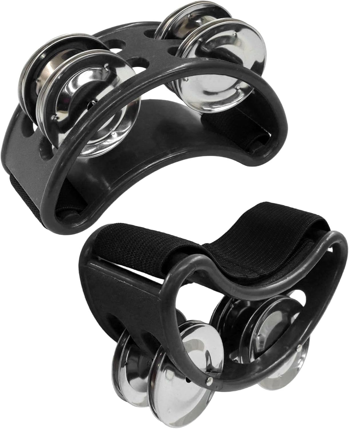 2 PCS Foot Tambourine Percussion Musical Foot Tambourine Pedal Steel Jingle Bells, Percussion Instrument Foot Shaker Adjustable, Steel Jingle Bells for Drum & โ image 3