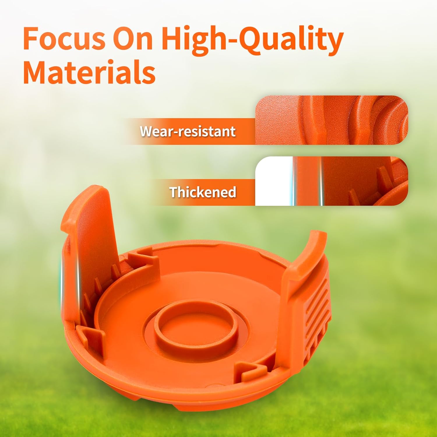 Trimmer Replacement Spool Cap Covers Compatible with Worx String Trimmers WA0010, WA6531 (3-Pack) โ image 4