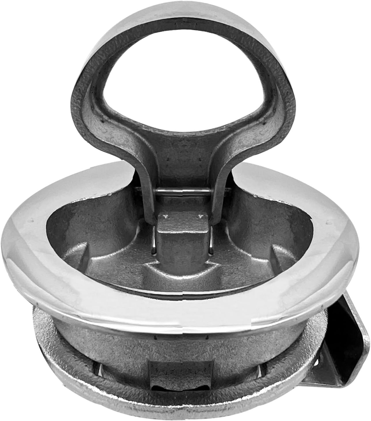 Boat Latches Stainless Steel 2", Latch Hatch Round Pull Marine Flush Locking Lift Handle Deck - Non — image 4