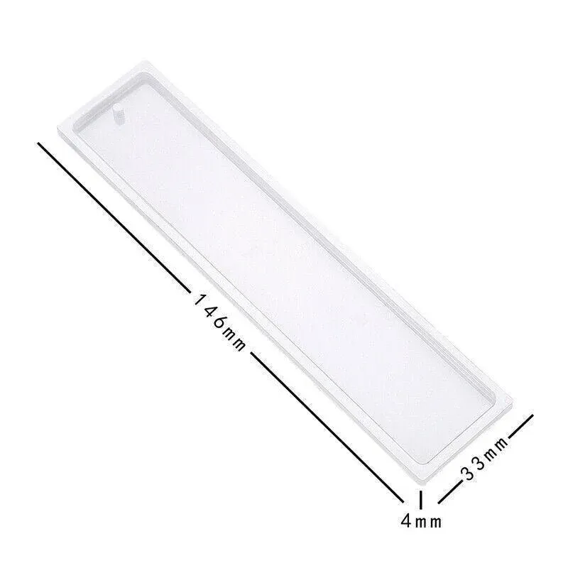 5PCS Silicone Bookmark Mould Rectangle Resin Craft Making Tool for DIY Projects β image 3