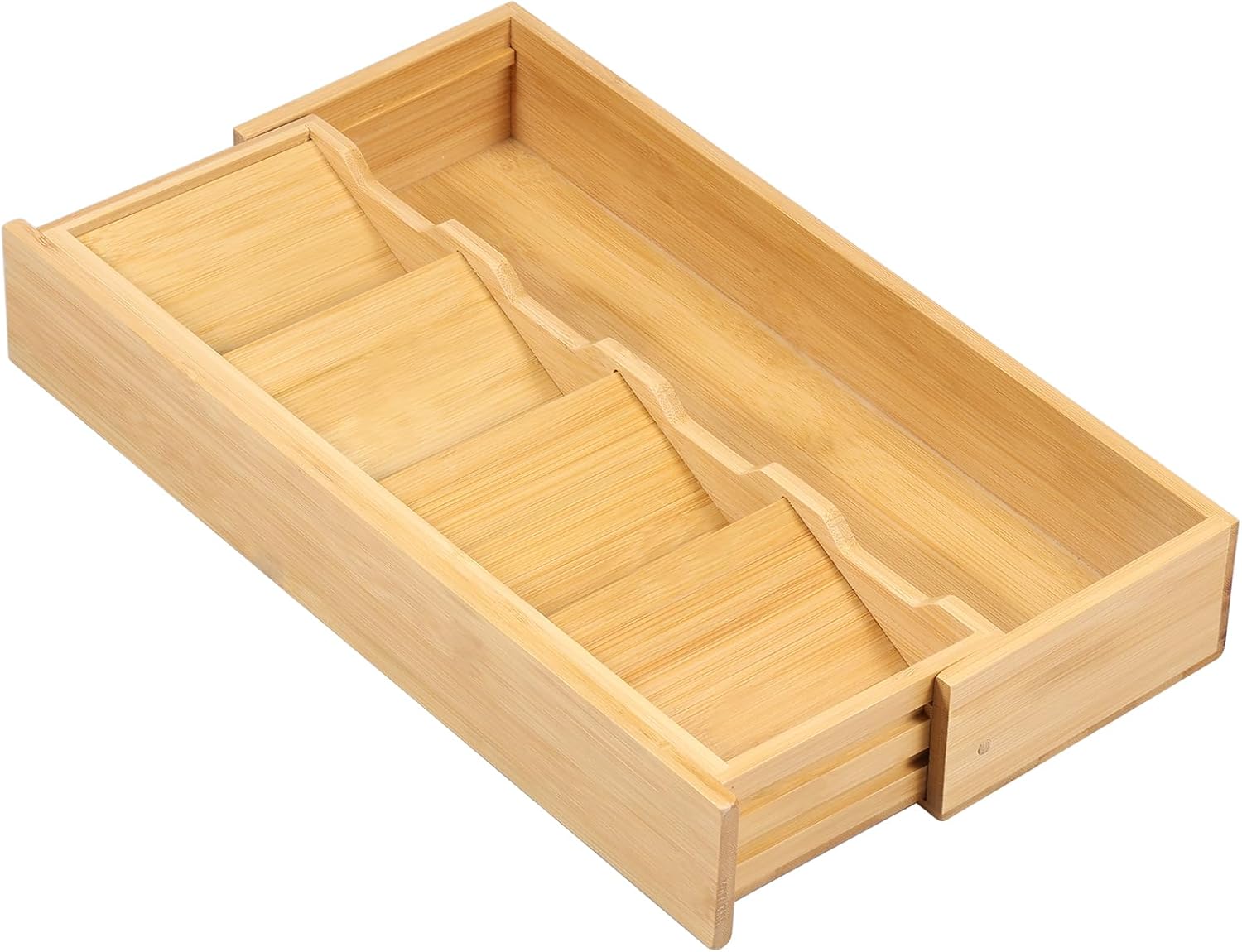 Kitchen drawer organizer - cutlery organizer - expandable bamboo storage box - cutlery rack - telescopic cutlery organizer โ image 5