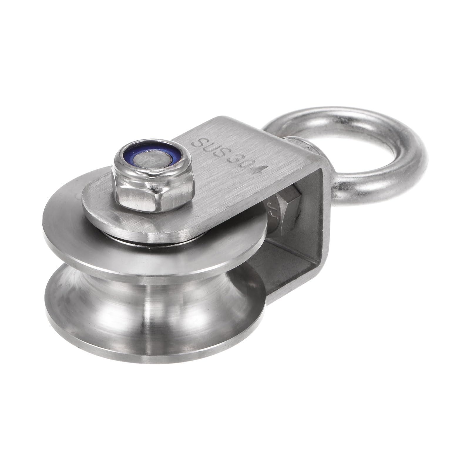 Pulley Wheel 304 Stainless Steel, U Type Duplex Bearing Rope Pulley Cable Pulley Roller for Pulley System, Gym Loading 400lbs — image 2