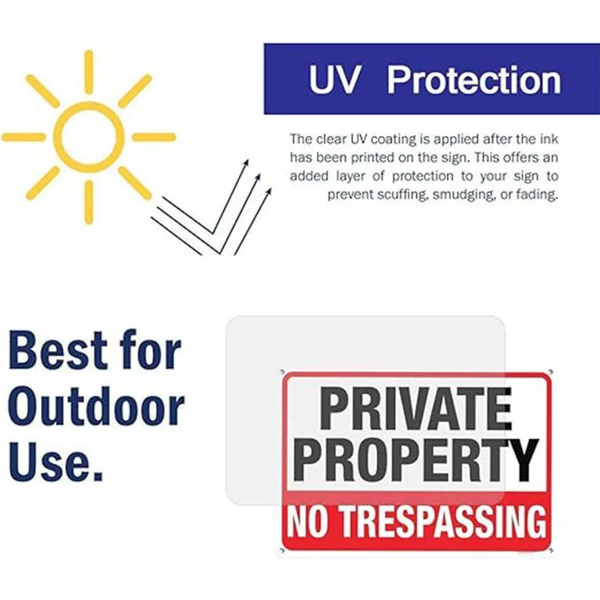 4PCS Reflective Surveillance Warning Signs Metal Security Camera Notice Durable — image 6