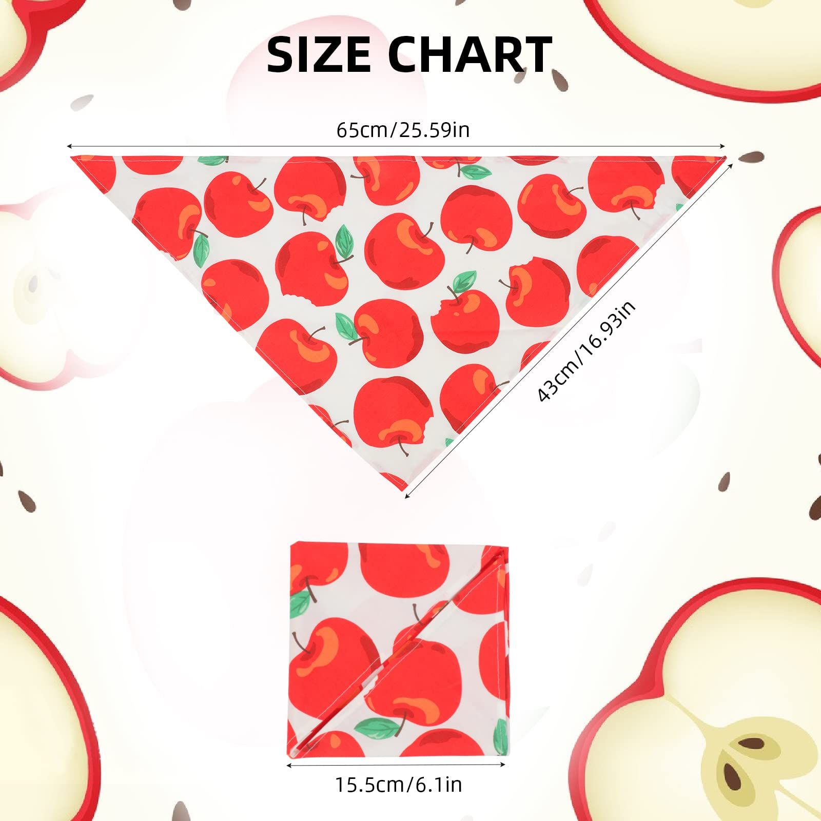 Dog Bandanas, 6 Pack Spring Summer Hawaii Fruit Pattern Dog Bandana Dog Scarf Bibs Kerchief, Dog Bandanas Boy Girl Dog Gifts Cat โ image 2