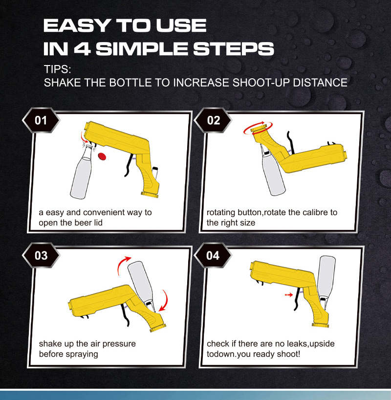 Gold Alloy Edition Champagne Gun Party Champagne Gun Sprayer - Novelty Beer Bottle Ejector & Stopper โ image 4