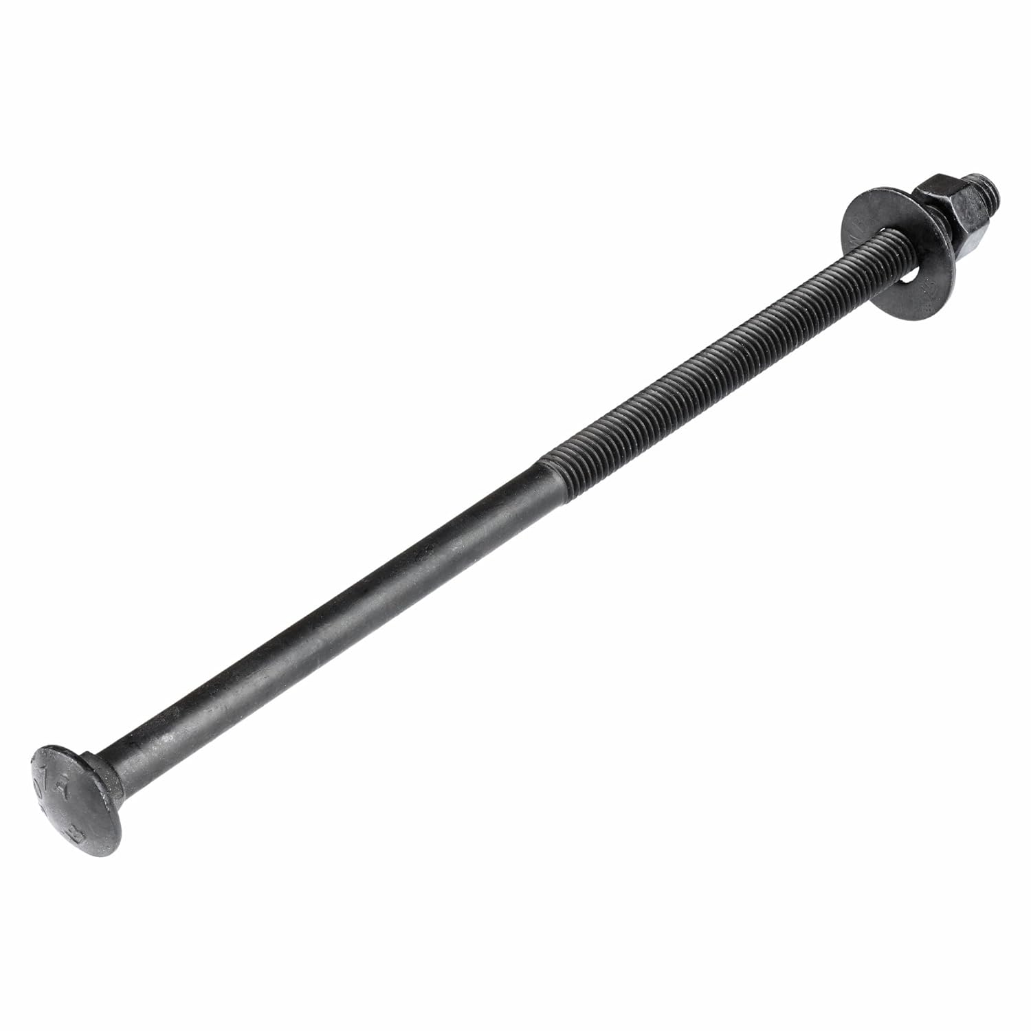 3/8" x 12" (25 Pack) Black Carriage Bolt Kit, Grade 307A, Ceramic Coated for Exterior Use, 2X Rust Resistance of Galvanized by Makers Bolt