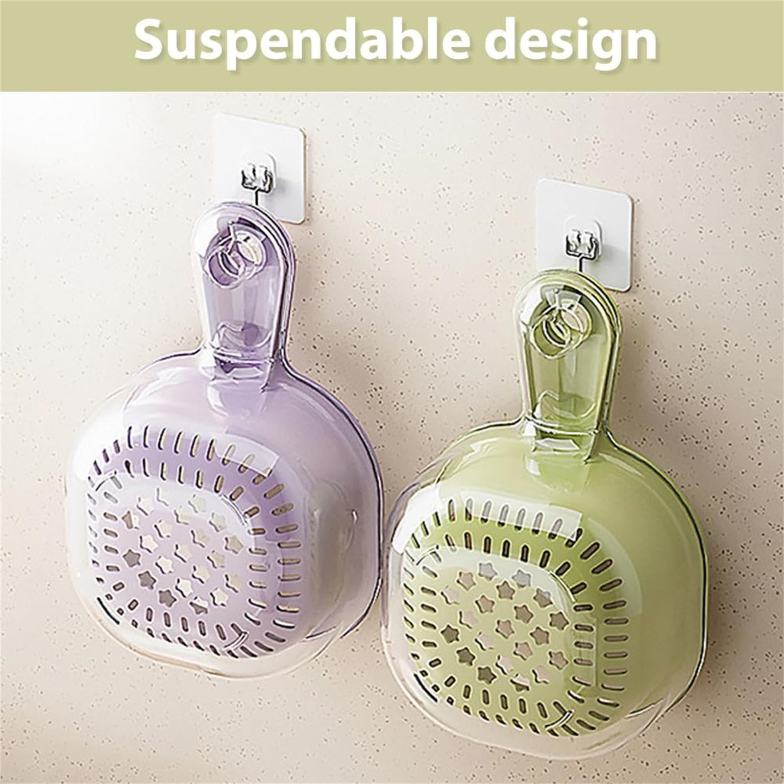 Double Layer Fruit Colander Bowl with Drain Basket, Berry Washer and Food Strainer for Kitchen Use, 19.5 x 12 cm, White — image 6