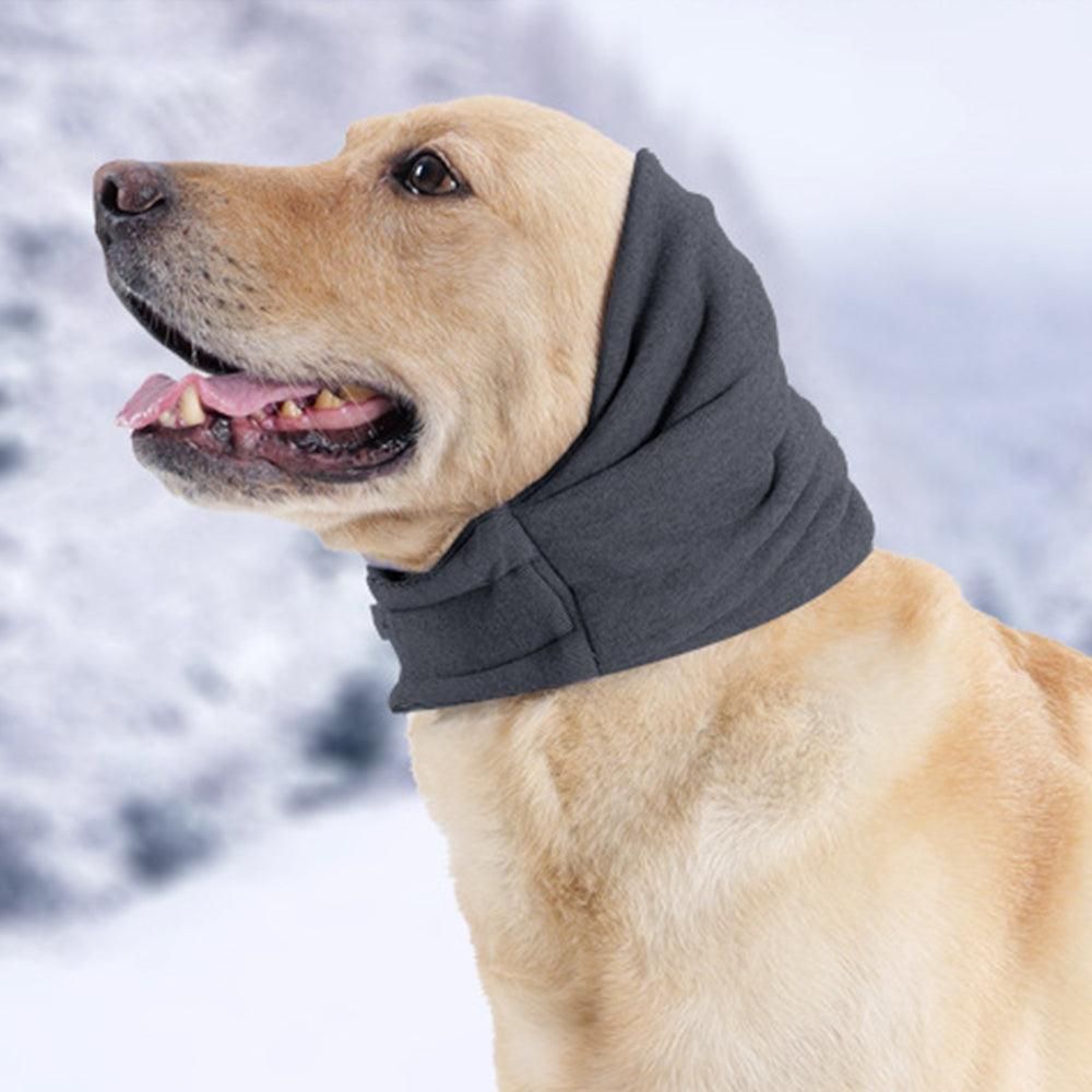 Dog Calming Ear Wraps Ear Protection Cover Pet Dog Head Muff Dark Gray - S — image 6