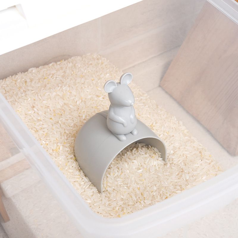 sturdy scoop for all kinds of dry foods. Cute Mouse Shape Handle Design Pet Food Can Spoon Suitable for Dogs Cats Birds โ image 2