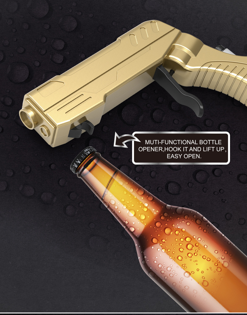 Gold Alloy Edition Champagne Gun Party Champagne Gun Sprayer - Novelty Beer Bottle Ejector & Stopper โ image 3