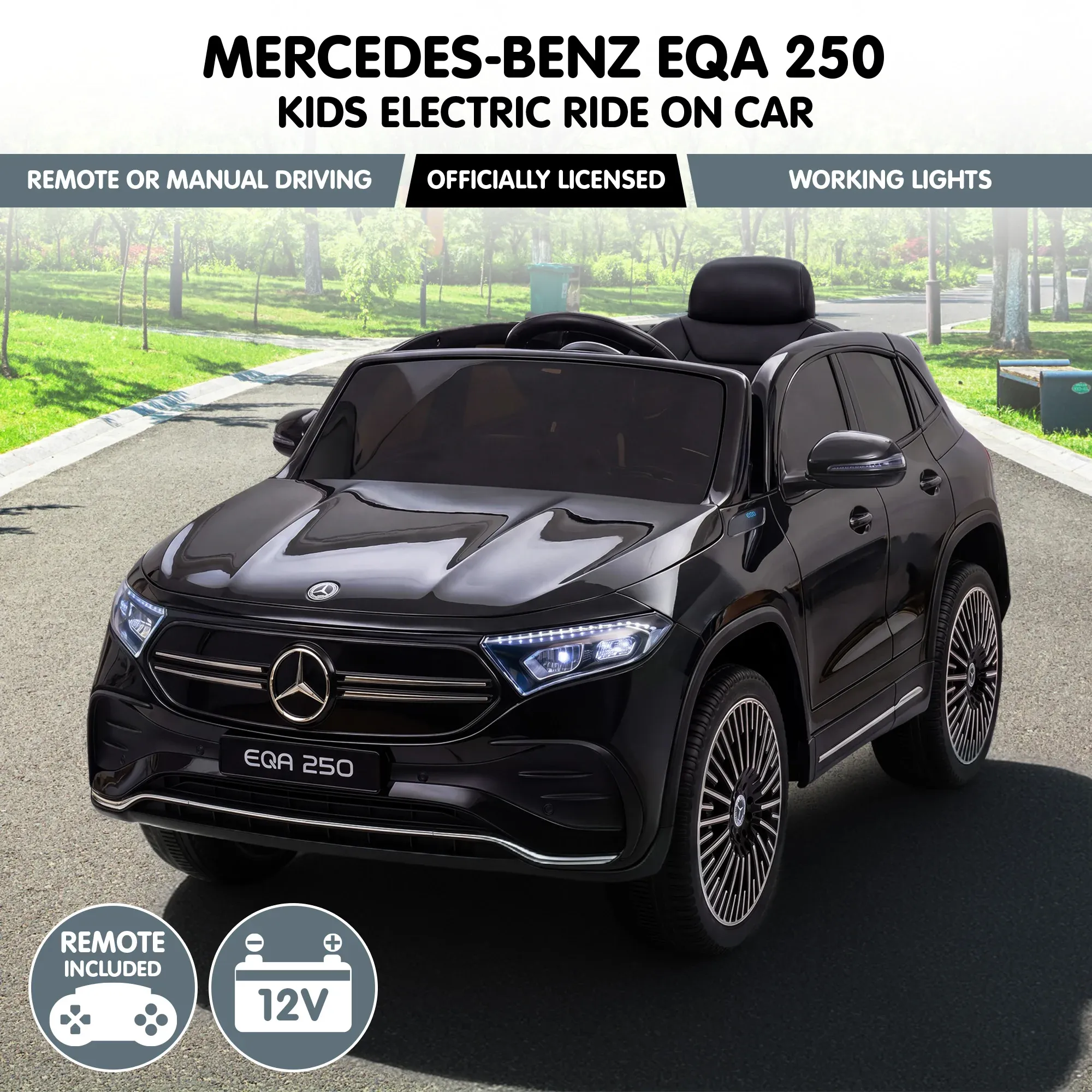 Kahuna Mercedes-Benz EQA 250 Kids 12V Electric Ride-On Car with Parental Remote Control โ image 3