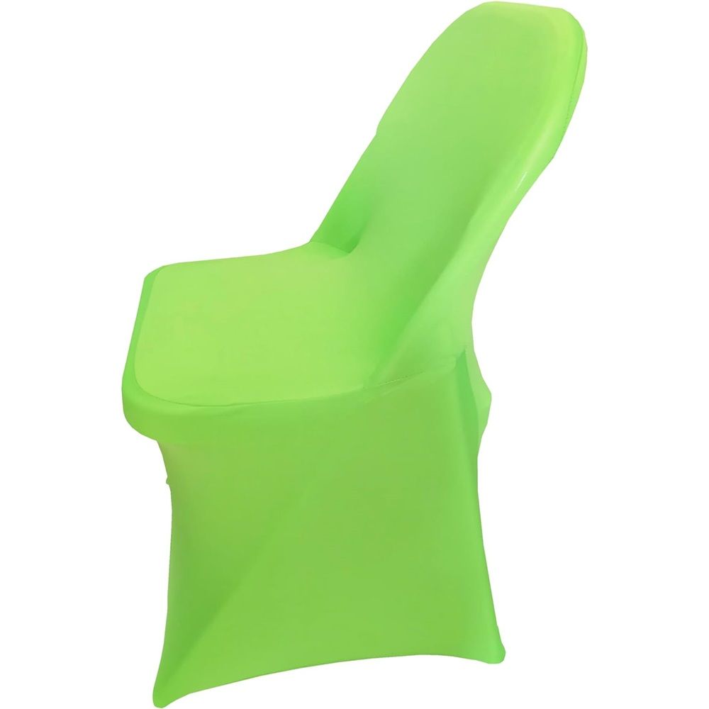 Spandex Folding Chair Cover Covers Stretch Chair Protectors for Wedding Party Events (2, apple green) โ image 3