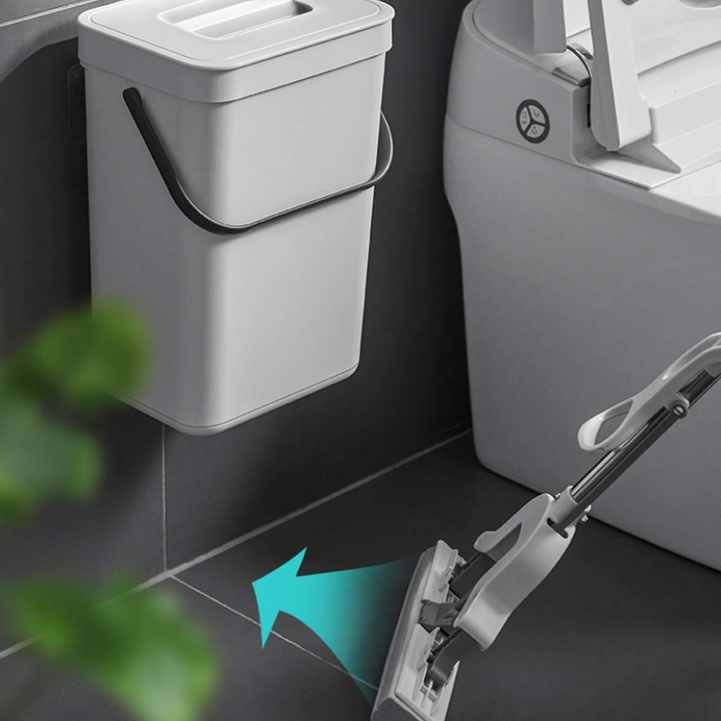 Trash cans Indoor Outdoor Hanging Small Trash Can with Lid Under Sink for Kitchen Home Food Waste Bin, Kitchen Compost Bin